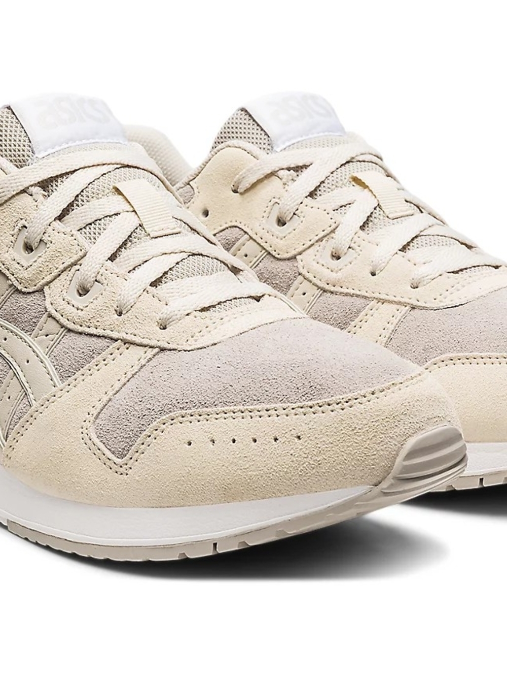 ASICS Women's Beige Suede Low-Top Sneakers